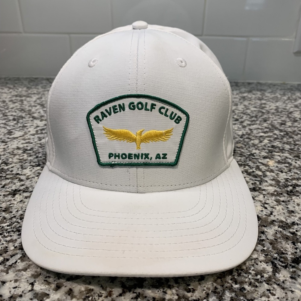 Raven Golf Club Pukka Hat Cap Snap Back One Size White Phoenix AZ Patch Mens